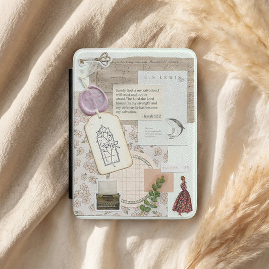 Isaiah 12:2 | Vintage Faith Collage | Kindle Case