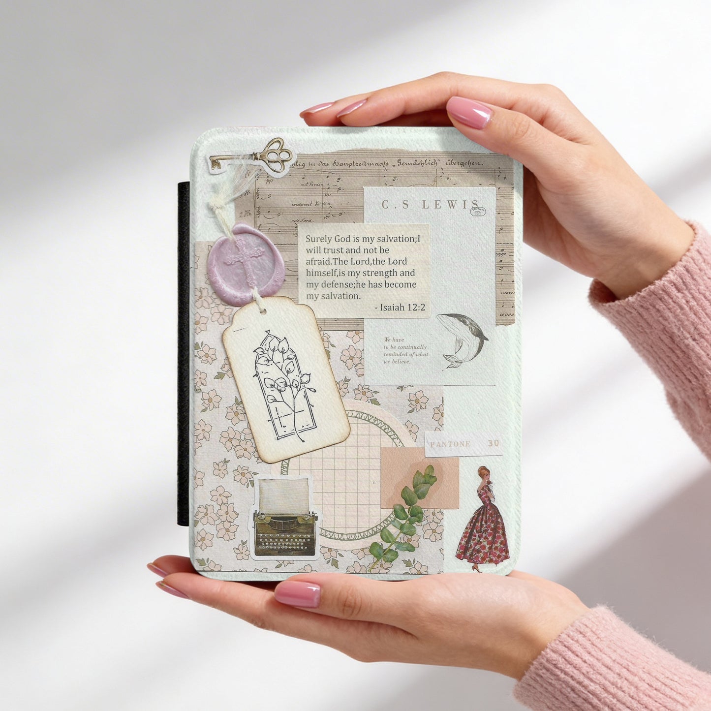Isaiah 12:2 | Vintage Faith Collage | Kindle Case