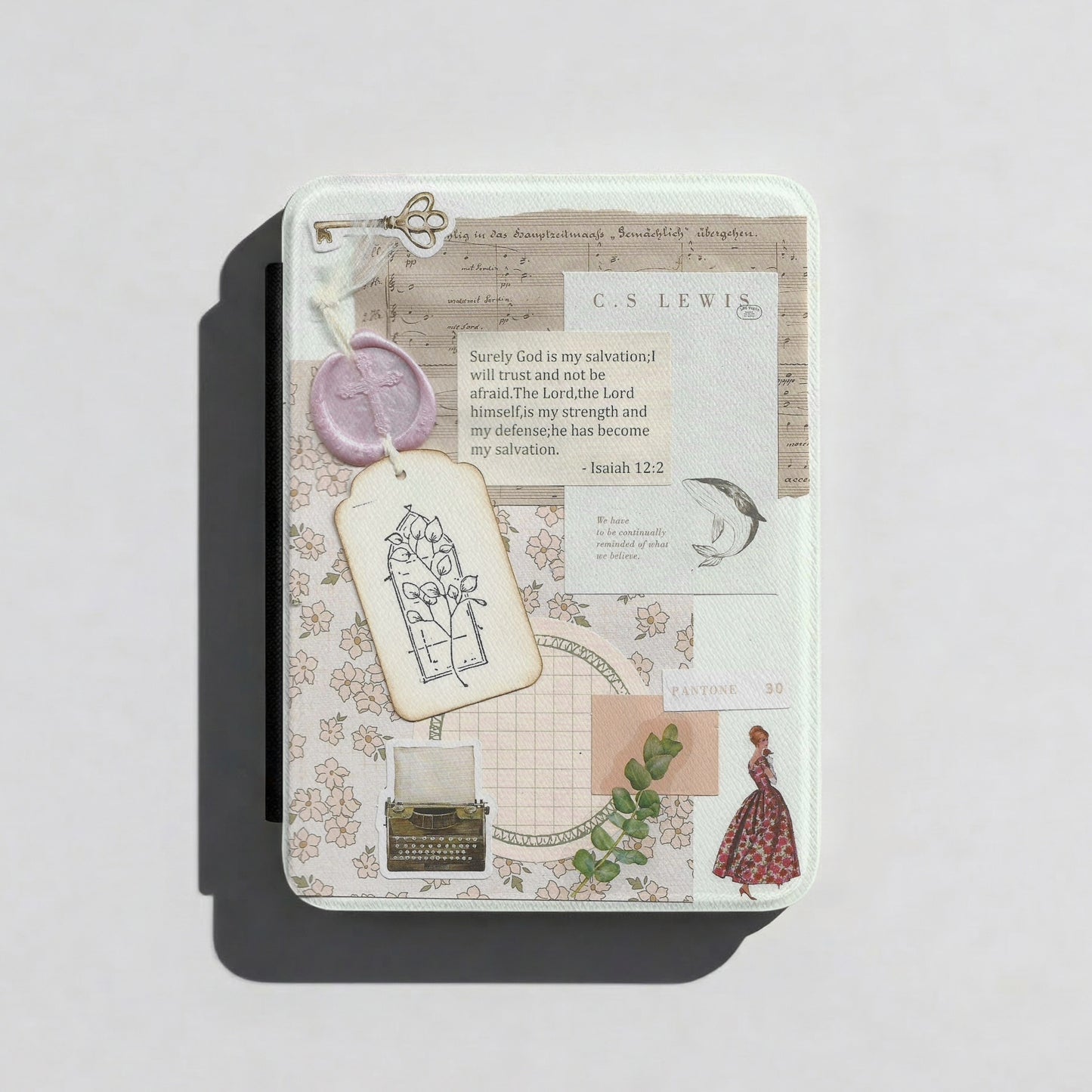 Isaiah 12:2 | Vintage Faith Collage | Kindle Case