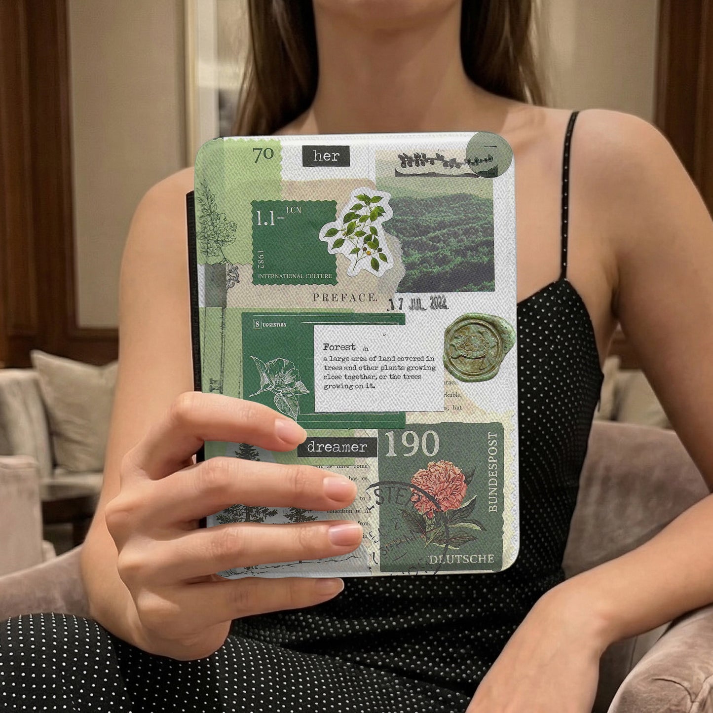 Forest Dreamer | Vintage Collage | Kindle Case