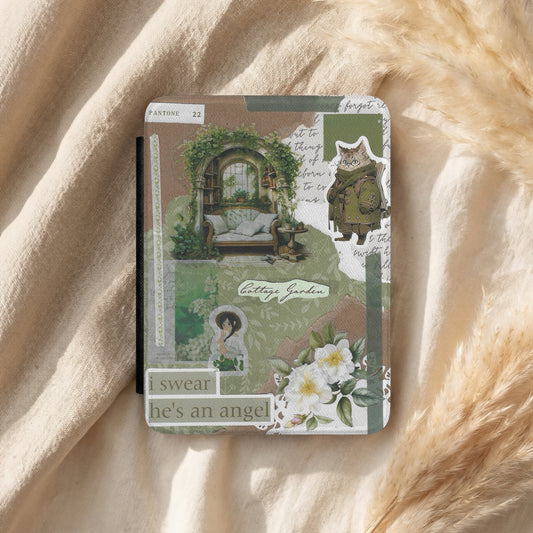 Cottage Green | Vintage Collage | Kindle Case