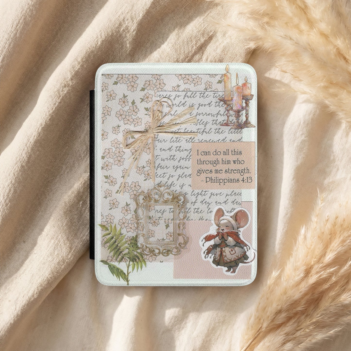 Philippians 4:13 | Vintage Collage | Kindle Case