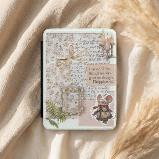Philippians 4:13 | Vintage Collage | Kindle Case
