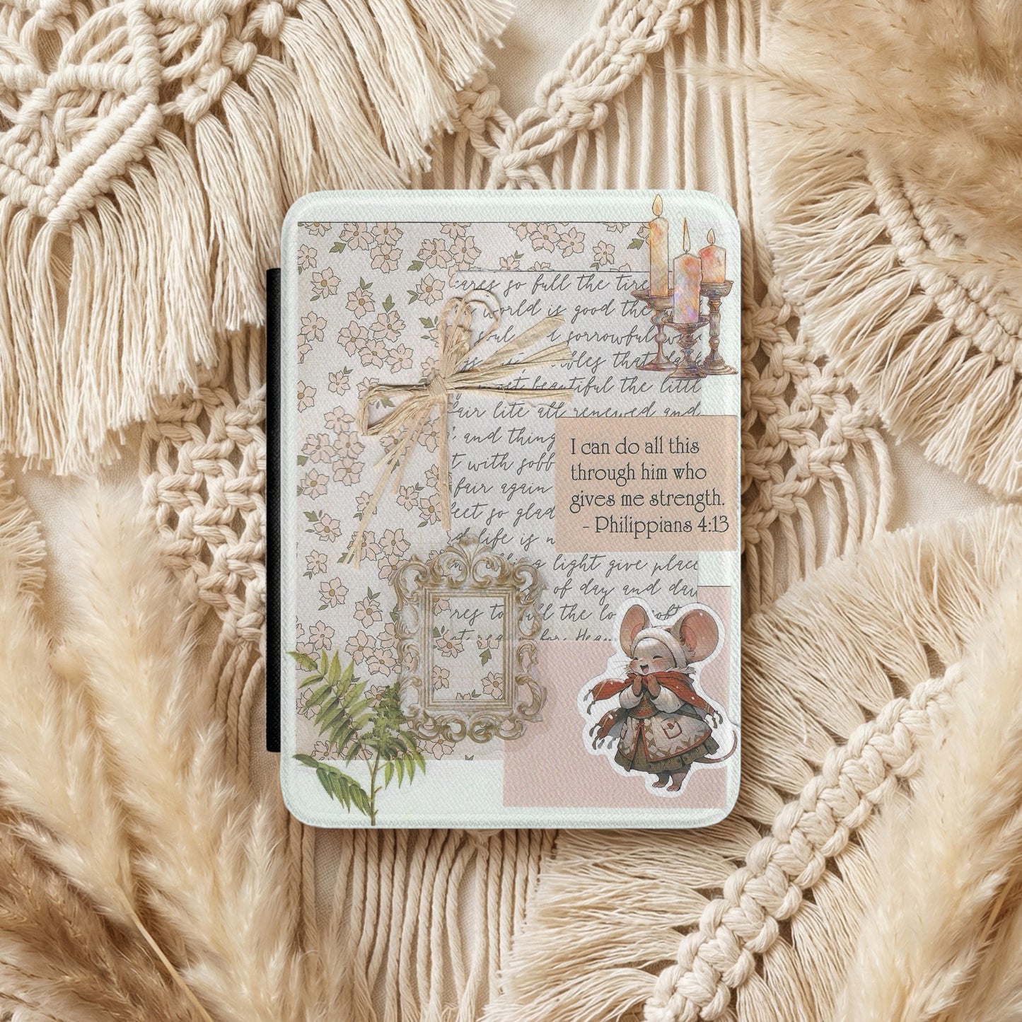 Philippians 4:13 | Vintage Collage | Kindle Case