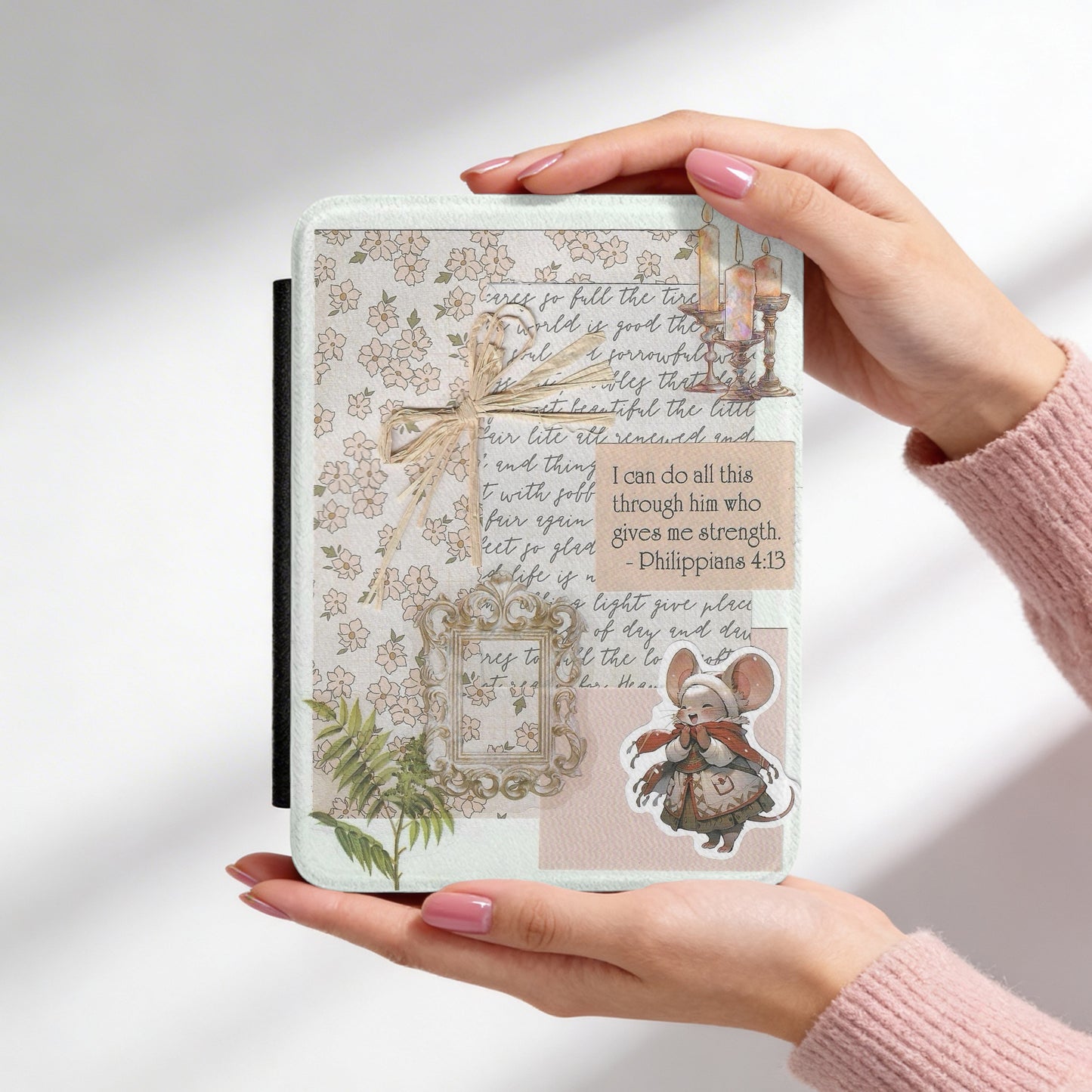 Philippians 4:13 | Vintage Collage | Kindle Case