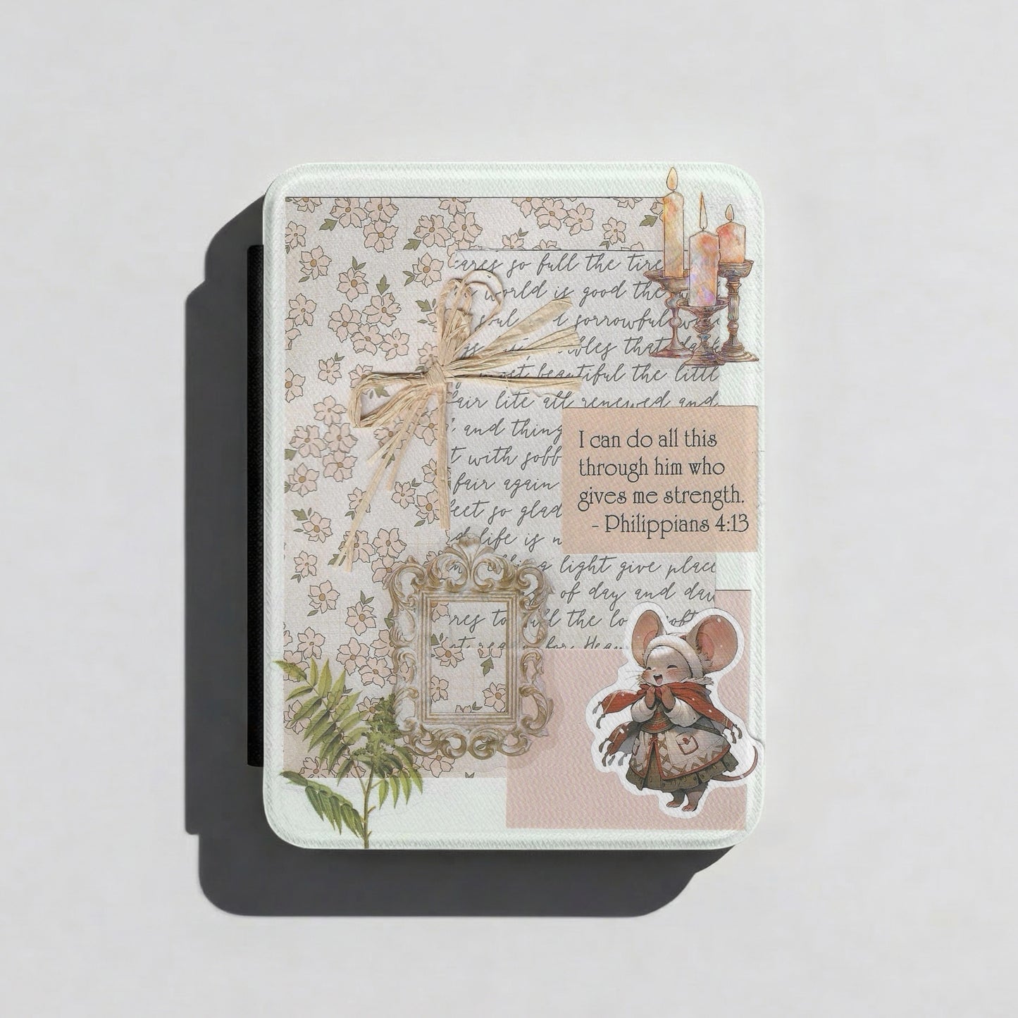 Philippians 4:13 | Vintage Collage | Kindle Case