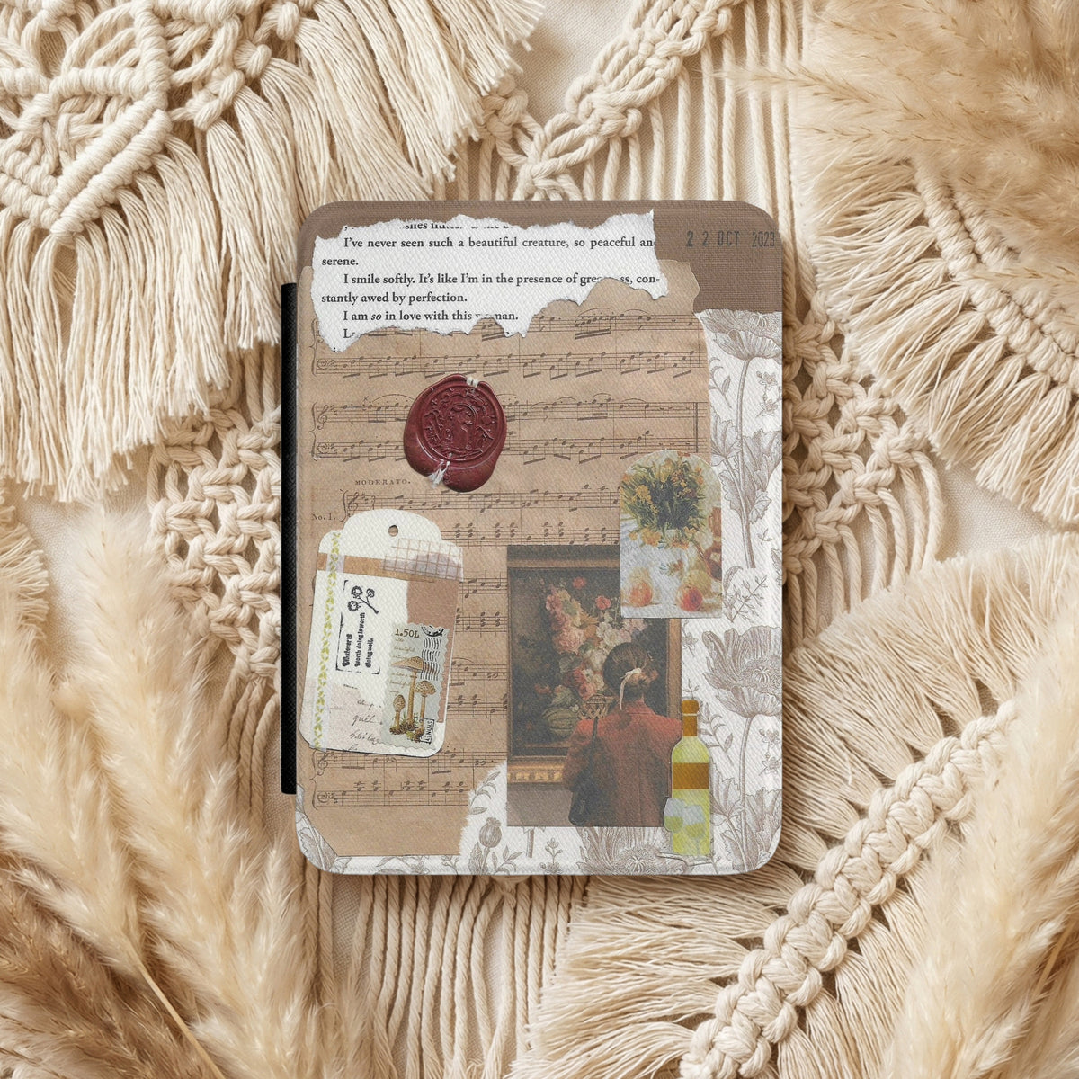 Gallery & Wine | Vintage Collage | Kindle Case