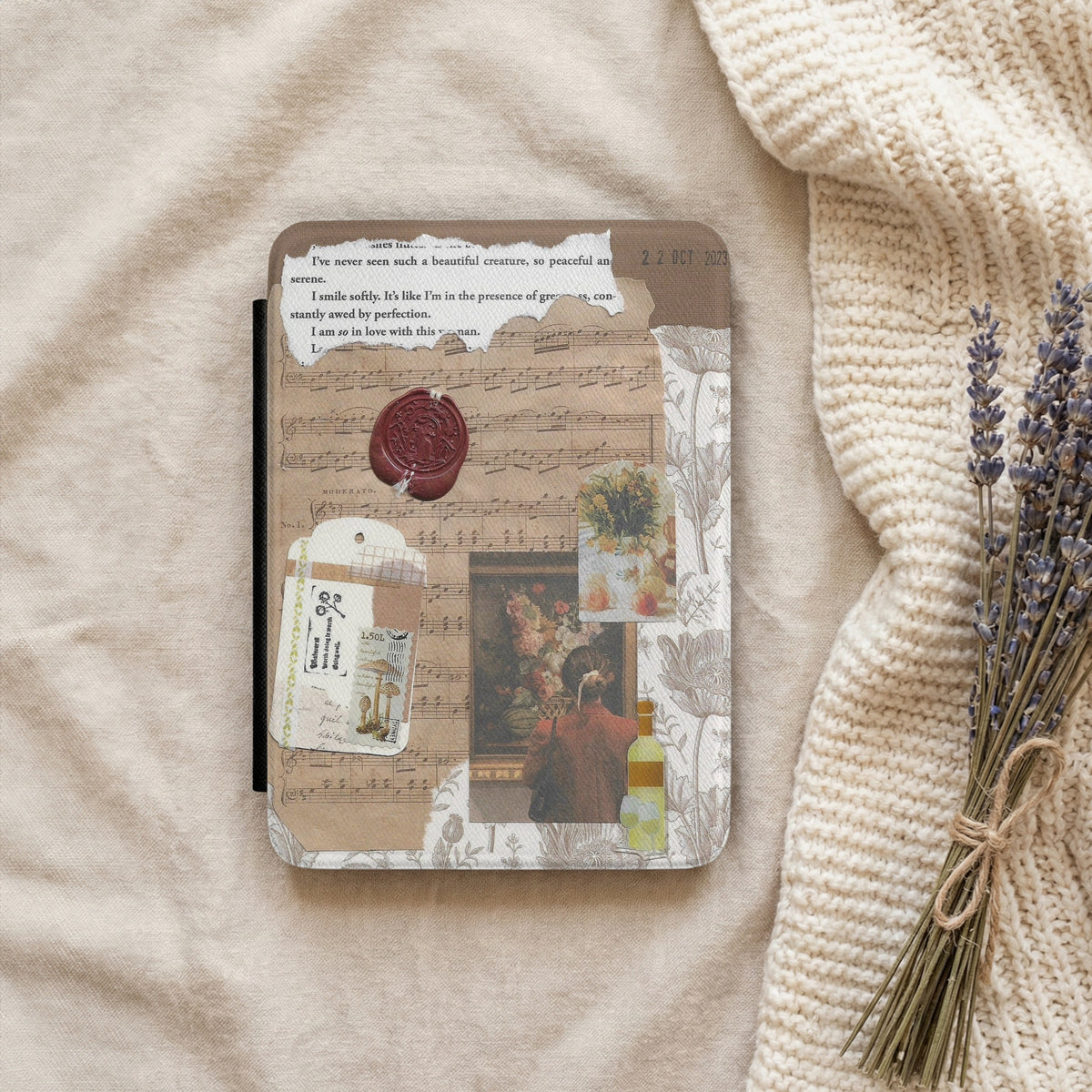 Gallery & Wine | Vintage Collage | Kindle Case
