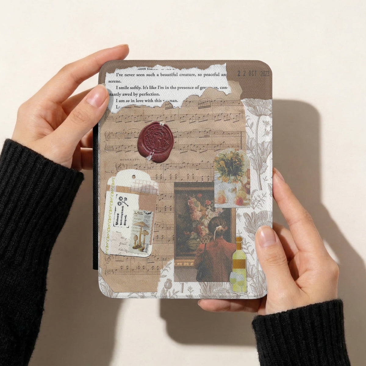 Gallery & Wine | Vintage Collage | Kindle Case