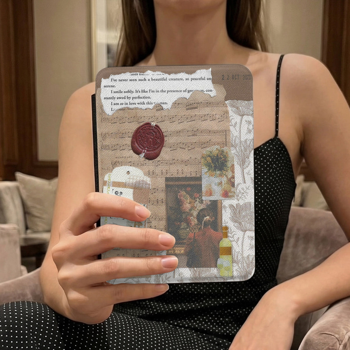 Gallery & Wine | Vintage Collage | Kindle Case