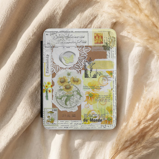 Floral Yellow | Vintage Collage | Kindle Case