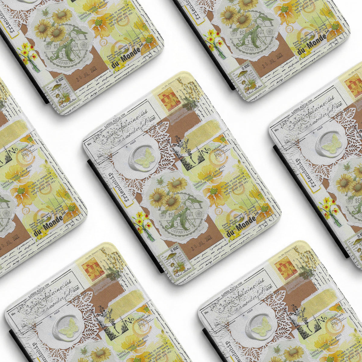 Floral Yellow | Vintage Collage | Kindle Case