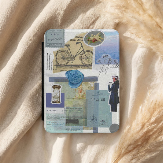Costal Blue | Vintage Collage | Kindle Case