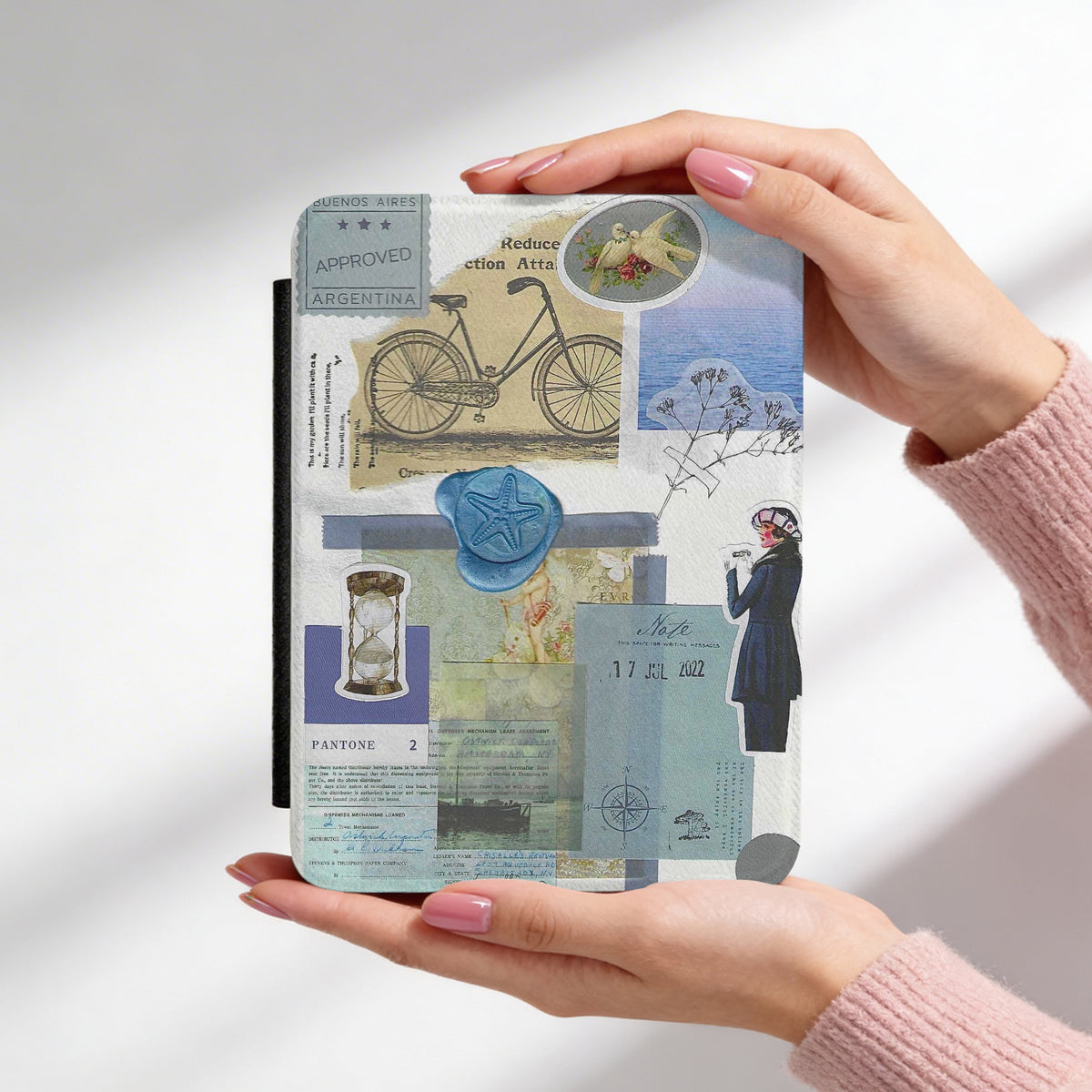 Costal Blue | Vintage Collage | Kindle Case