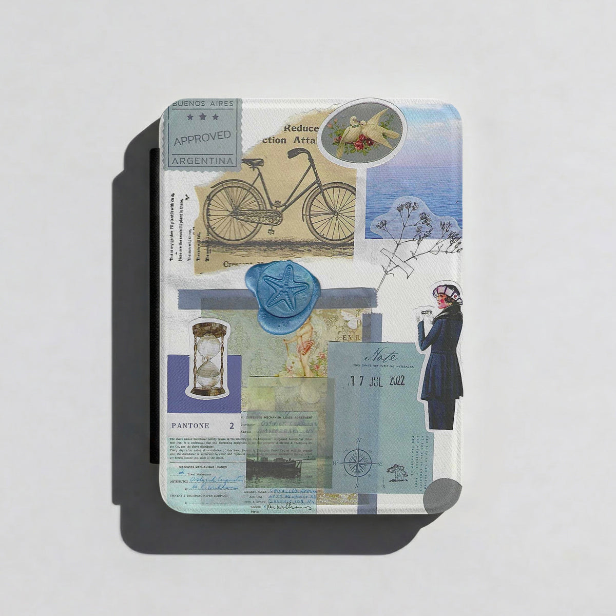 Costal Blue | Vintage Collage | Kindle Case