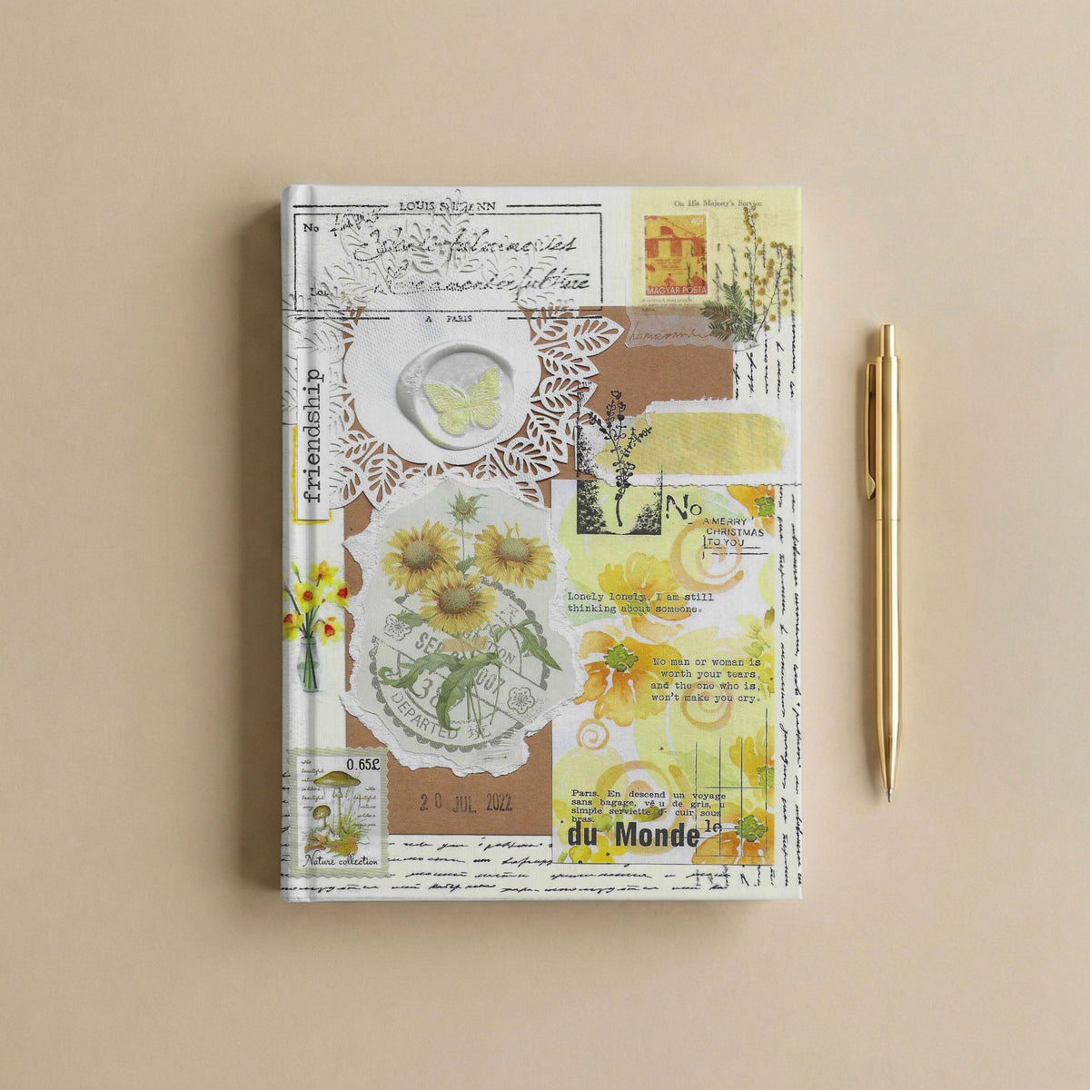 Yellow Floral | Hardcover Journal